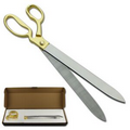 Ceremonial Ribbon Cutting Scissors w/Gold Plated Handles (20")